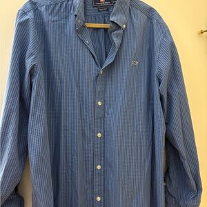 Vineyard Vines Men's Classic Blue Check Shirt
